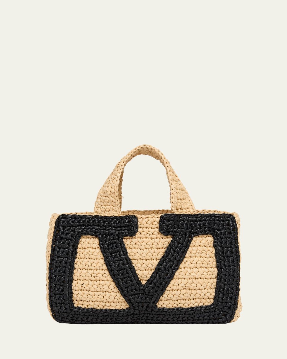 Viva Superstar Crochet Raffia Small Tote Bag